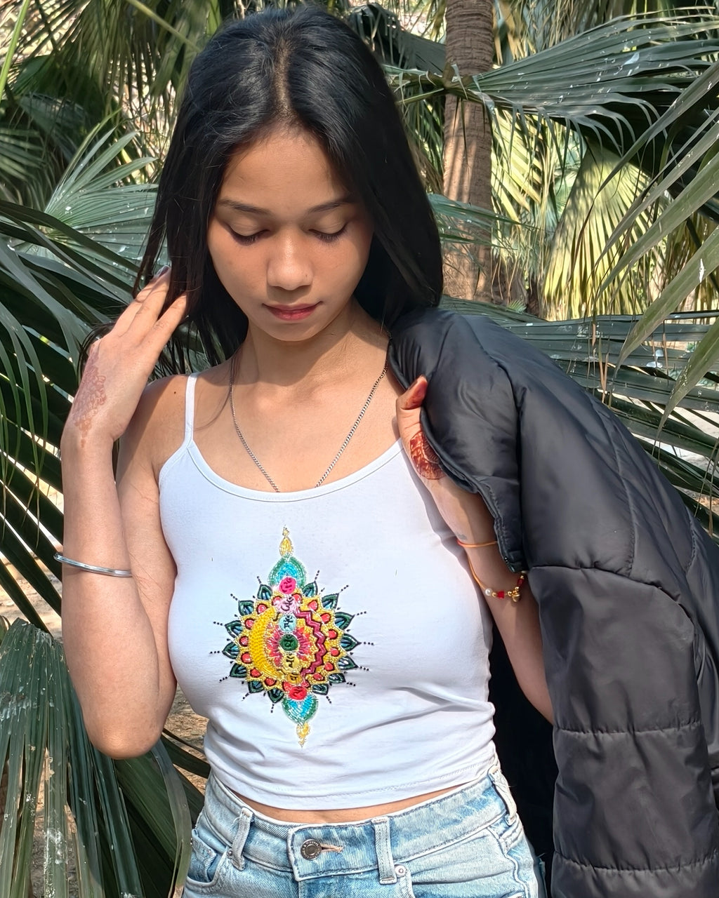 AURA Seven Chakra Top - front view styled look