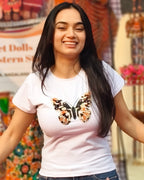 Alora Top - white top with hand-embroidered 