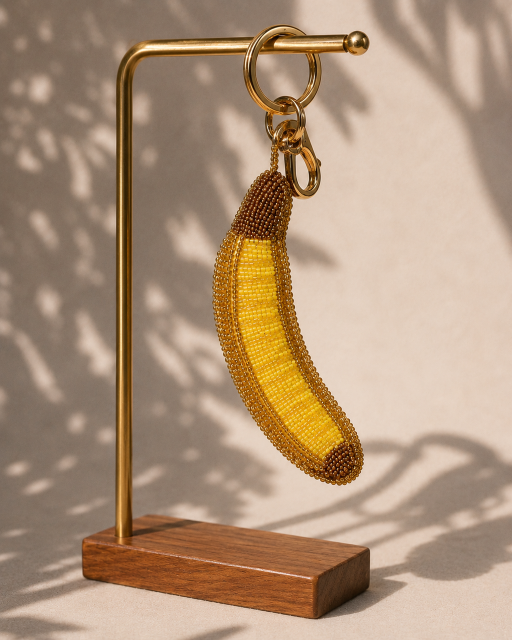 GOLDEN BANANA BEADED CHARM