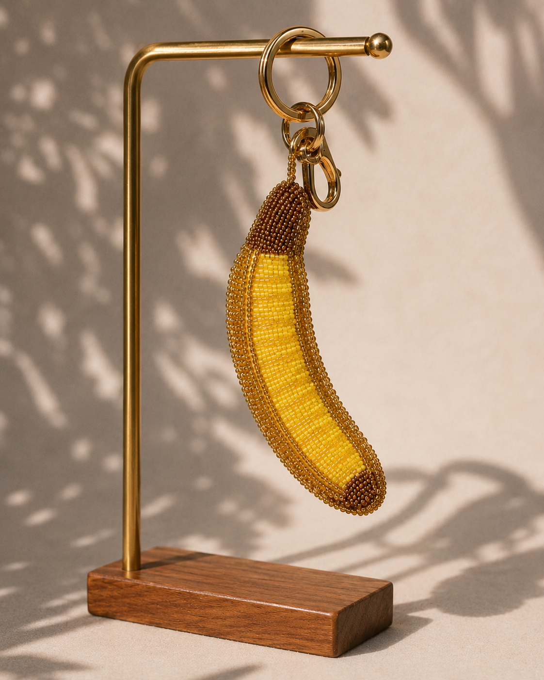 GOLDEN BANANA BEADED CHARM