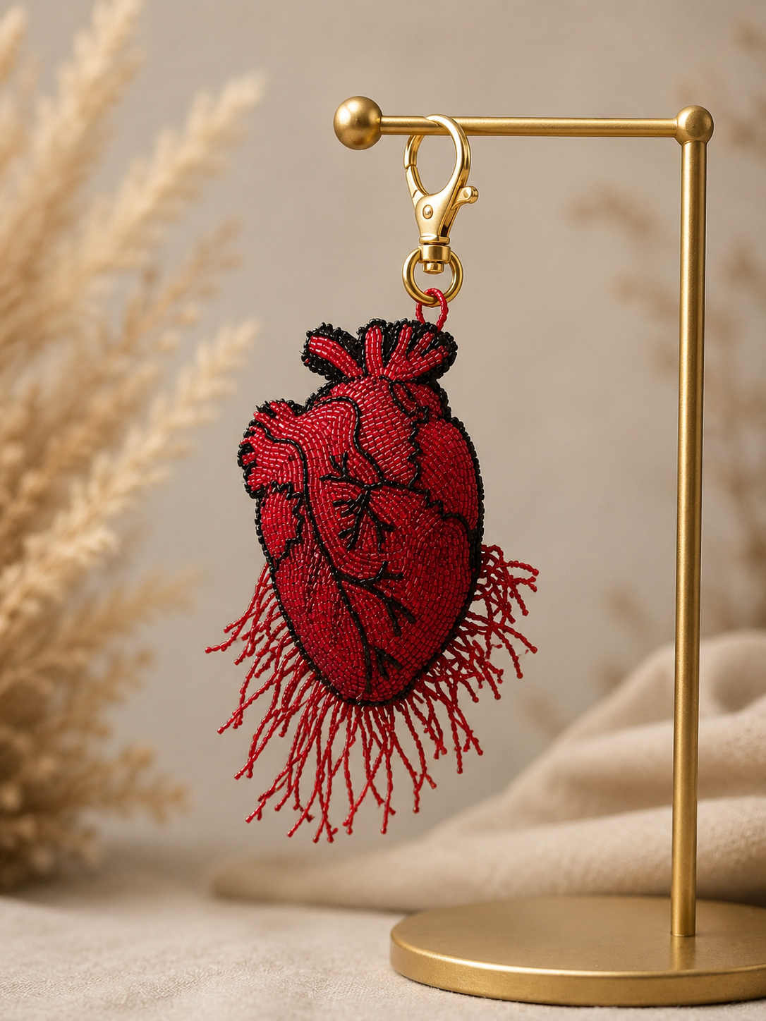 CRIMSON HEART CHARM