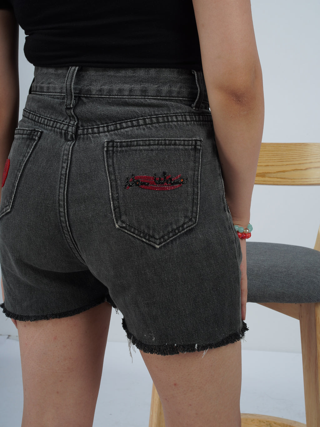 WILD CARD DENIM SHORTS
