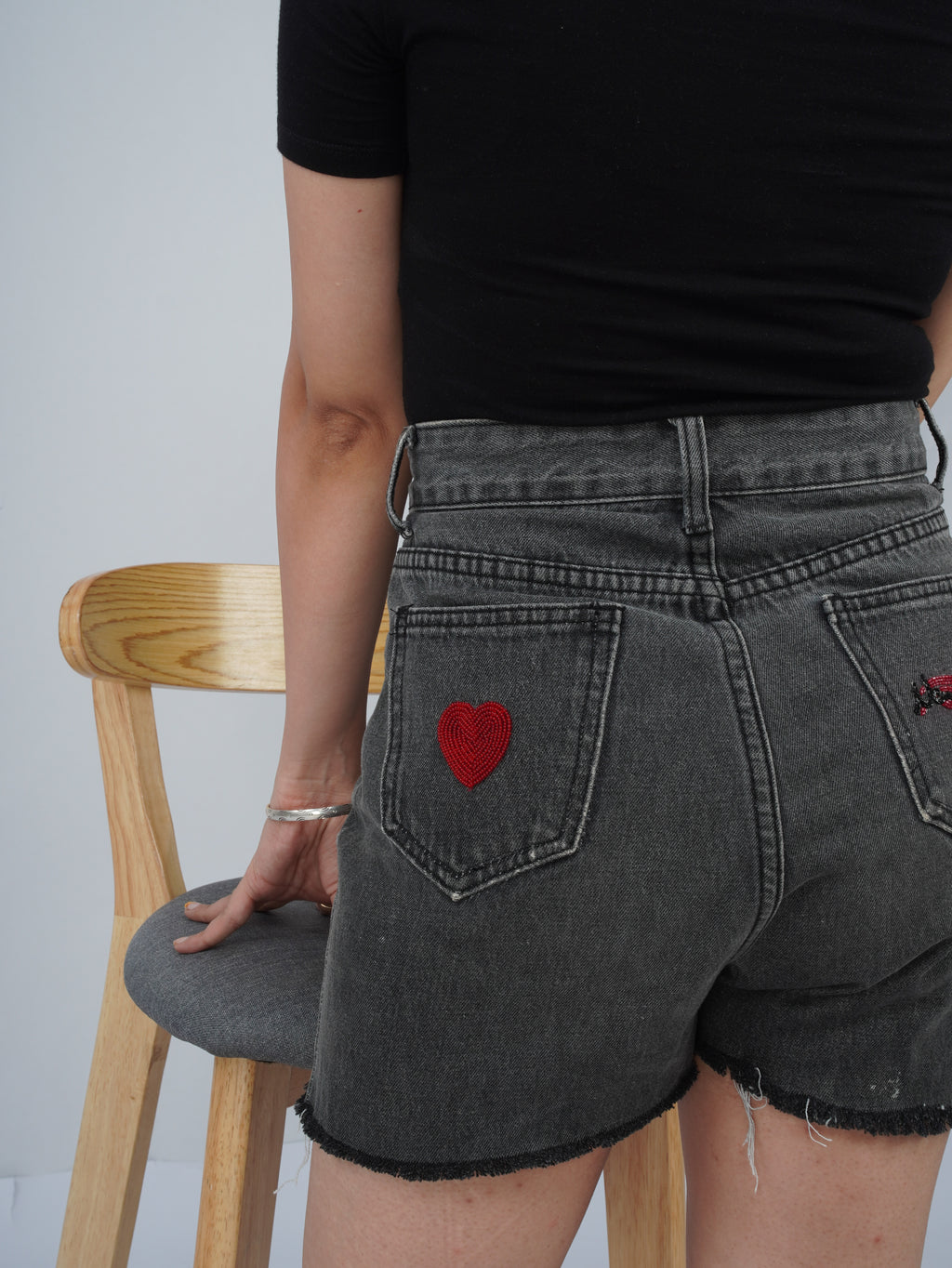 WILD CARD DENIM SHORTS