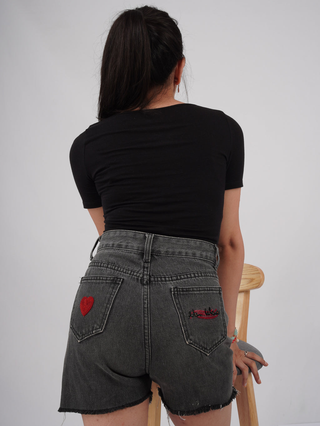 WILD CARD DENIM SHORTS