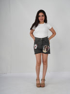 WILD CARD DENIM SHORTS