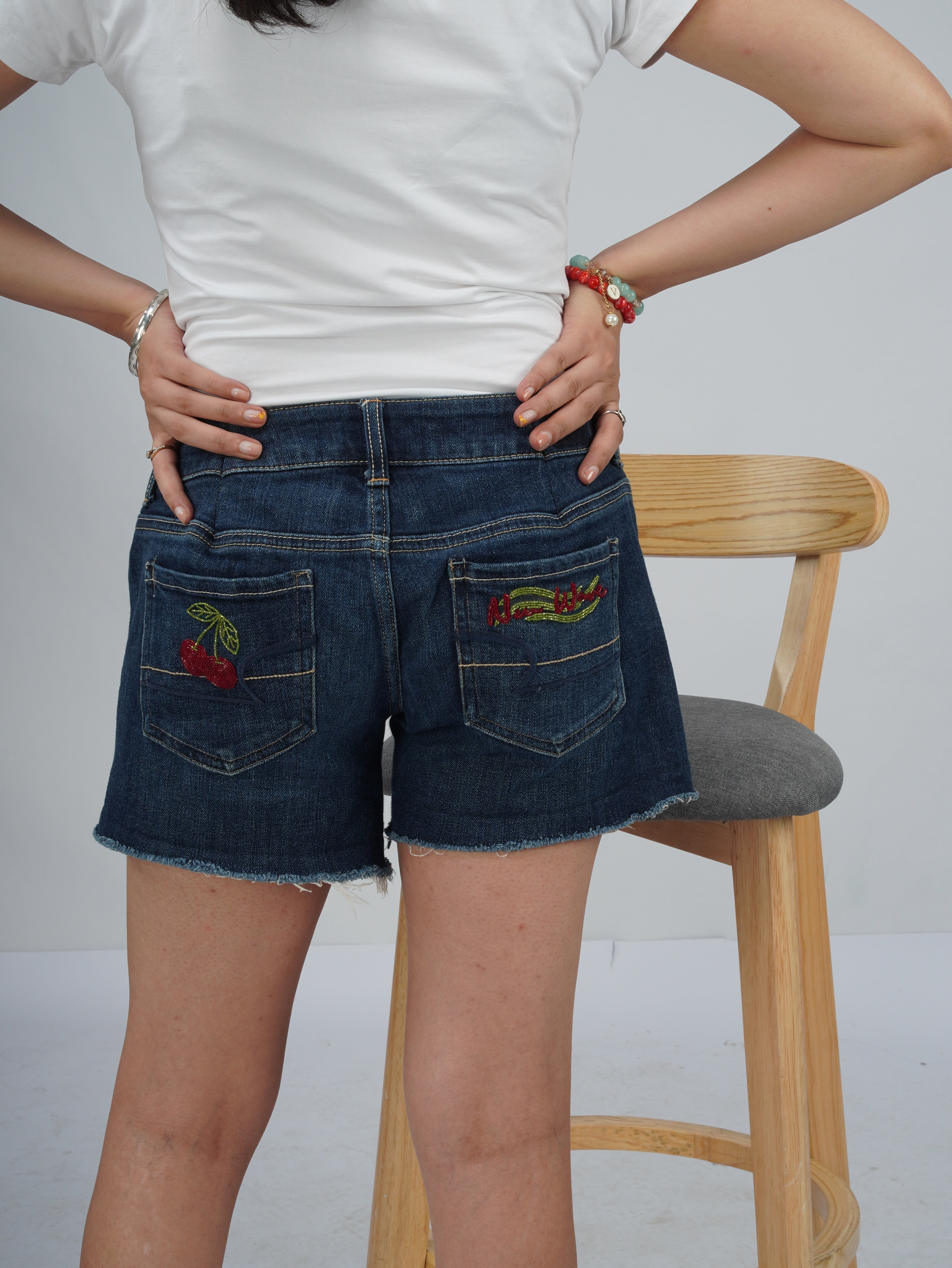 Cherry Pop Denim Shorts