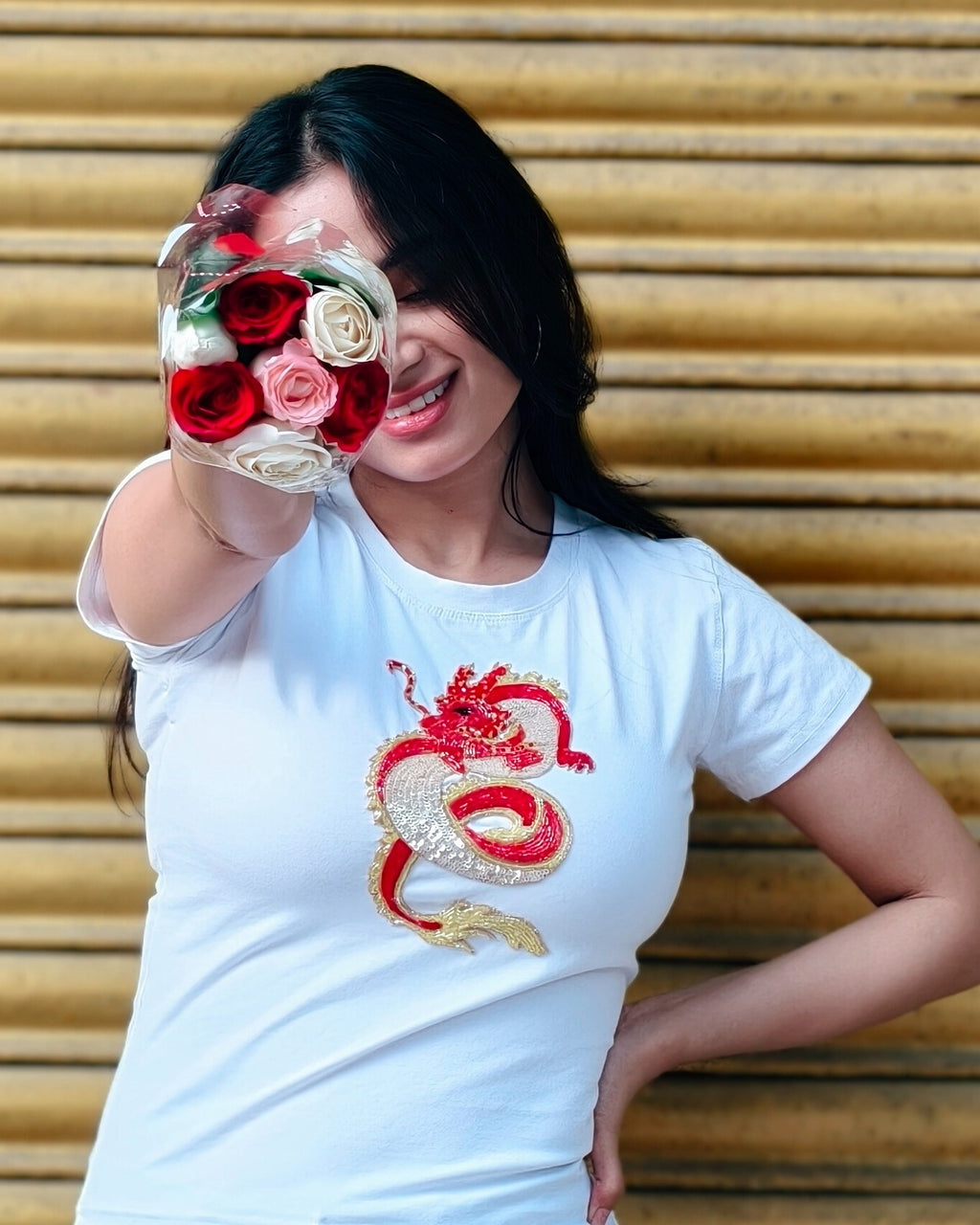 Ignara Top - hand-embroidered top front view