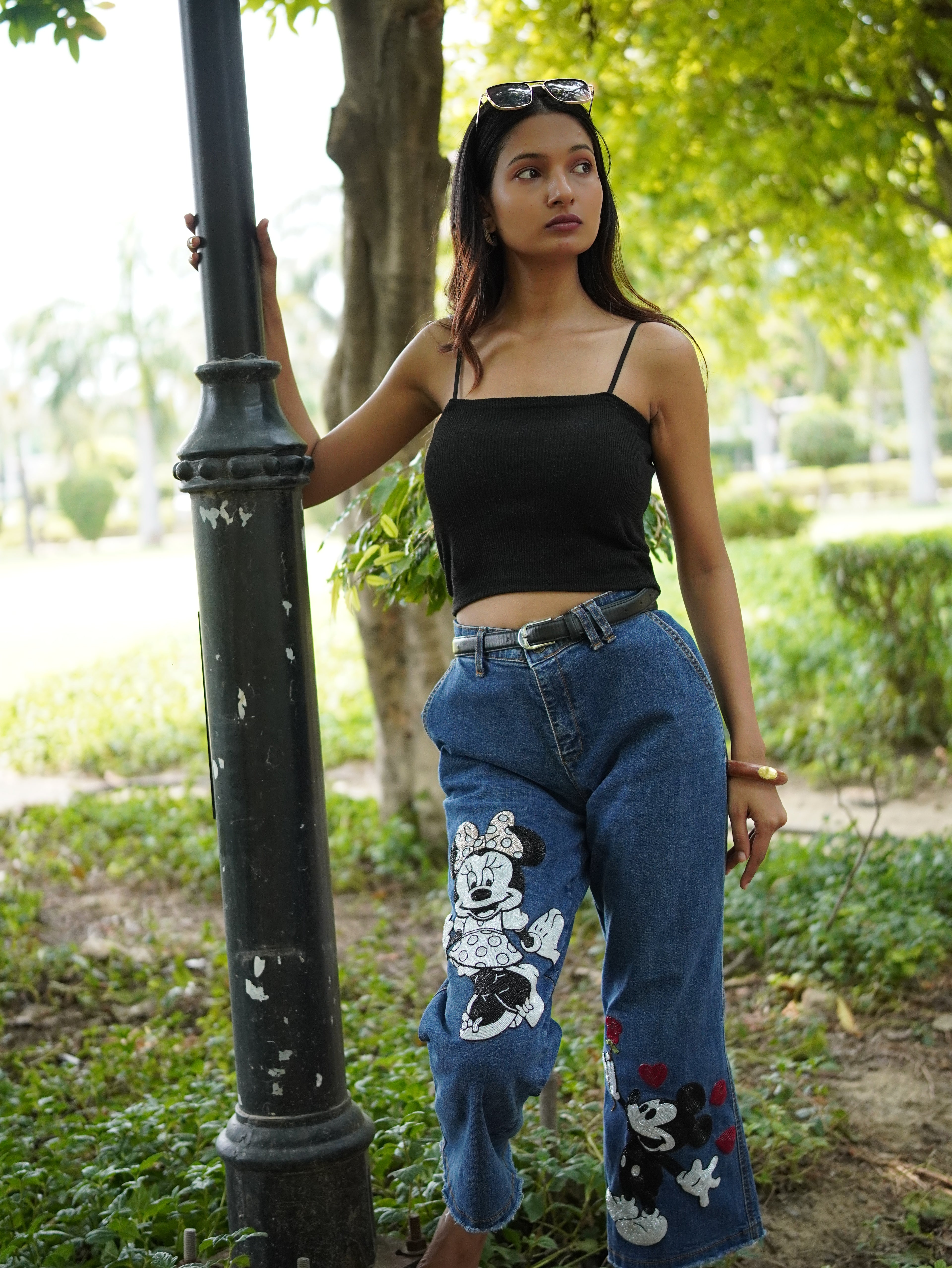 Love Notes Denim - blue hand-embroidered denim
