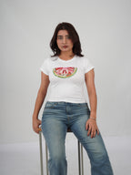 Melina Top white top with intricate hand-embroidered detailing