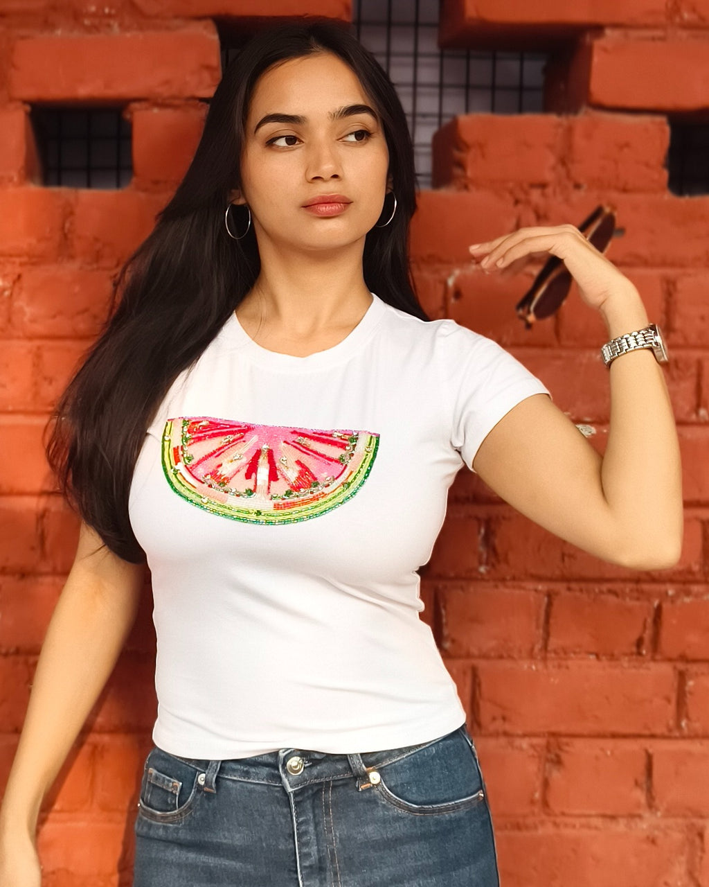Melina Top - hand-embroidered top 