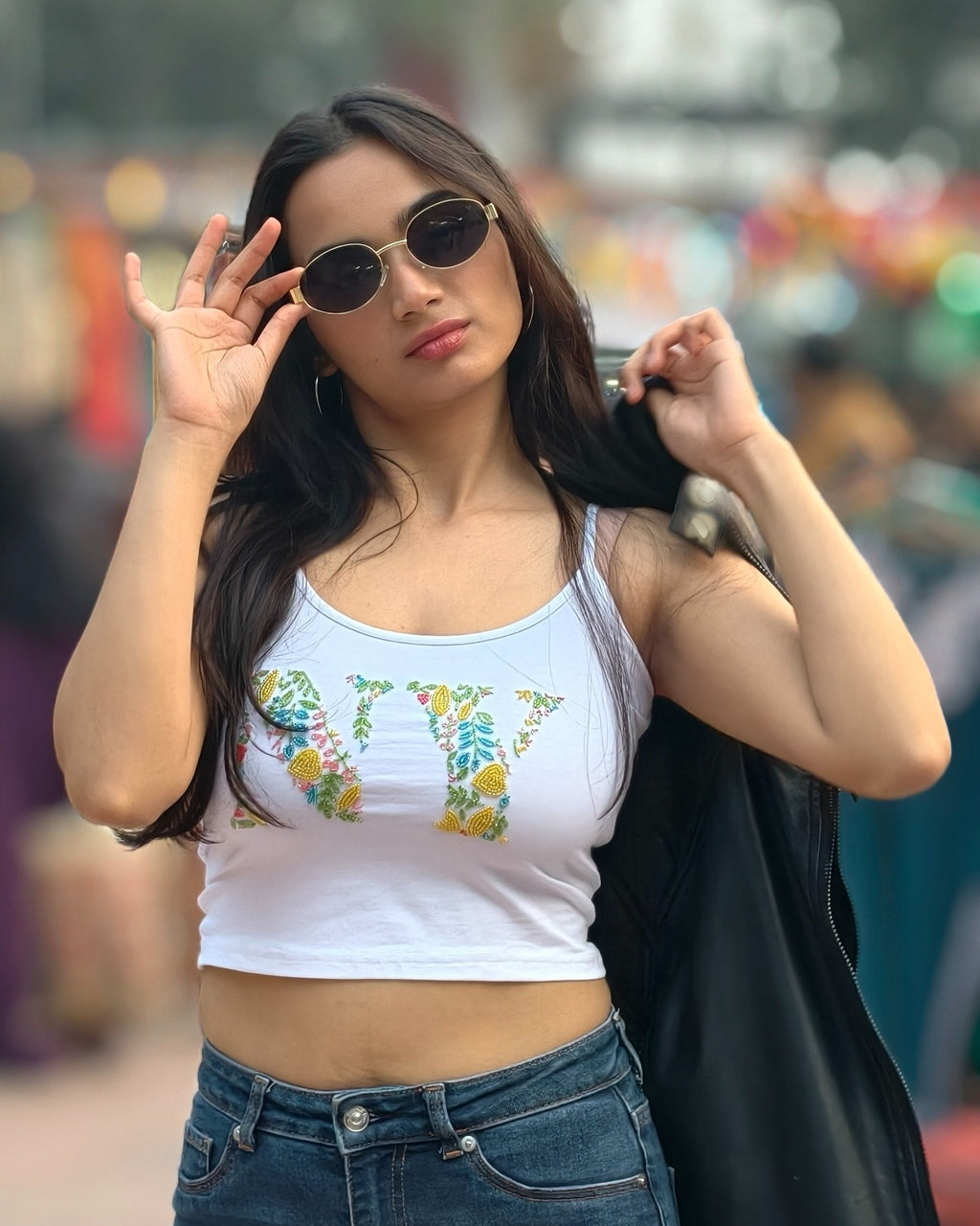 NY Top - front view styled look