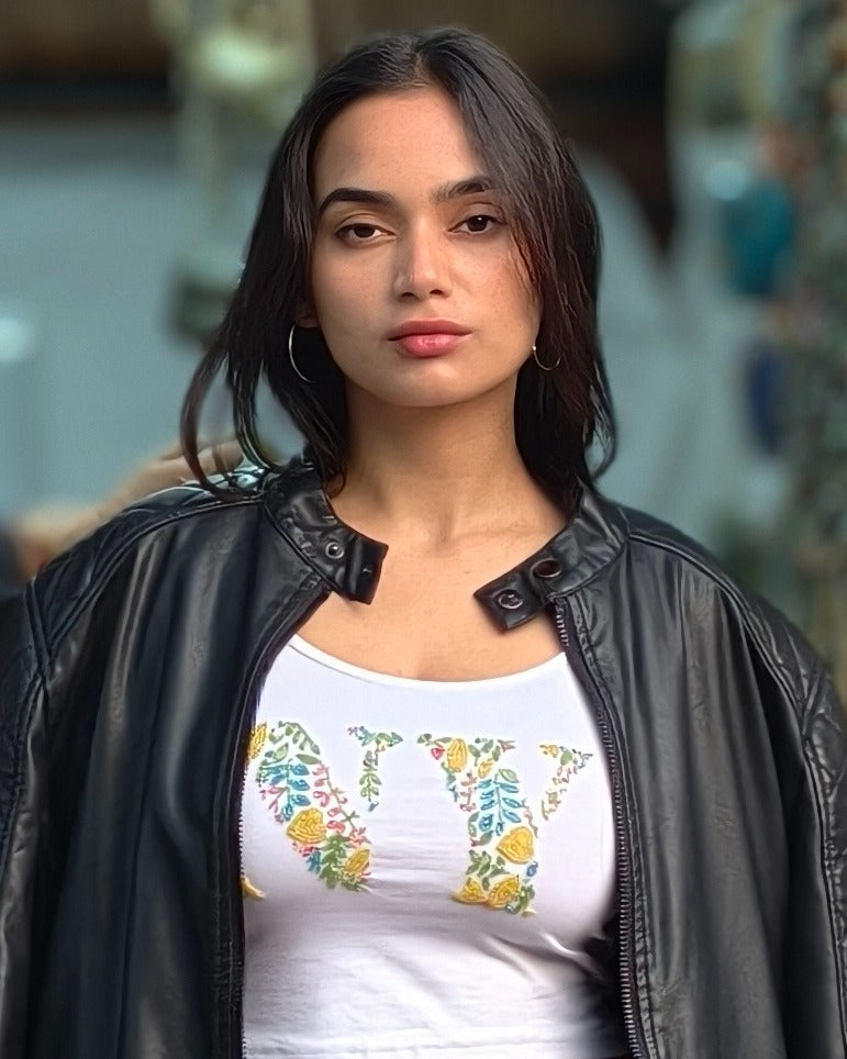 NY Top - front view styled look
