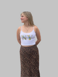 NY Top white cotton top with intricate hand embroidery