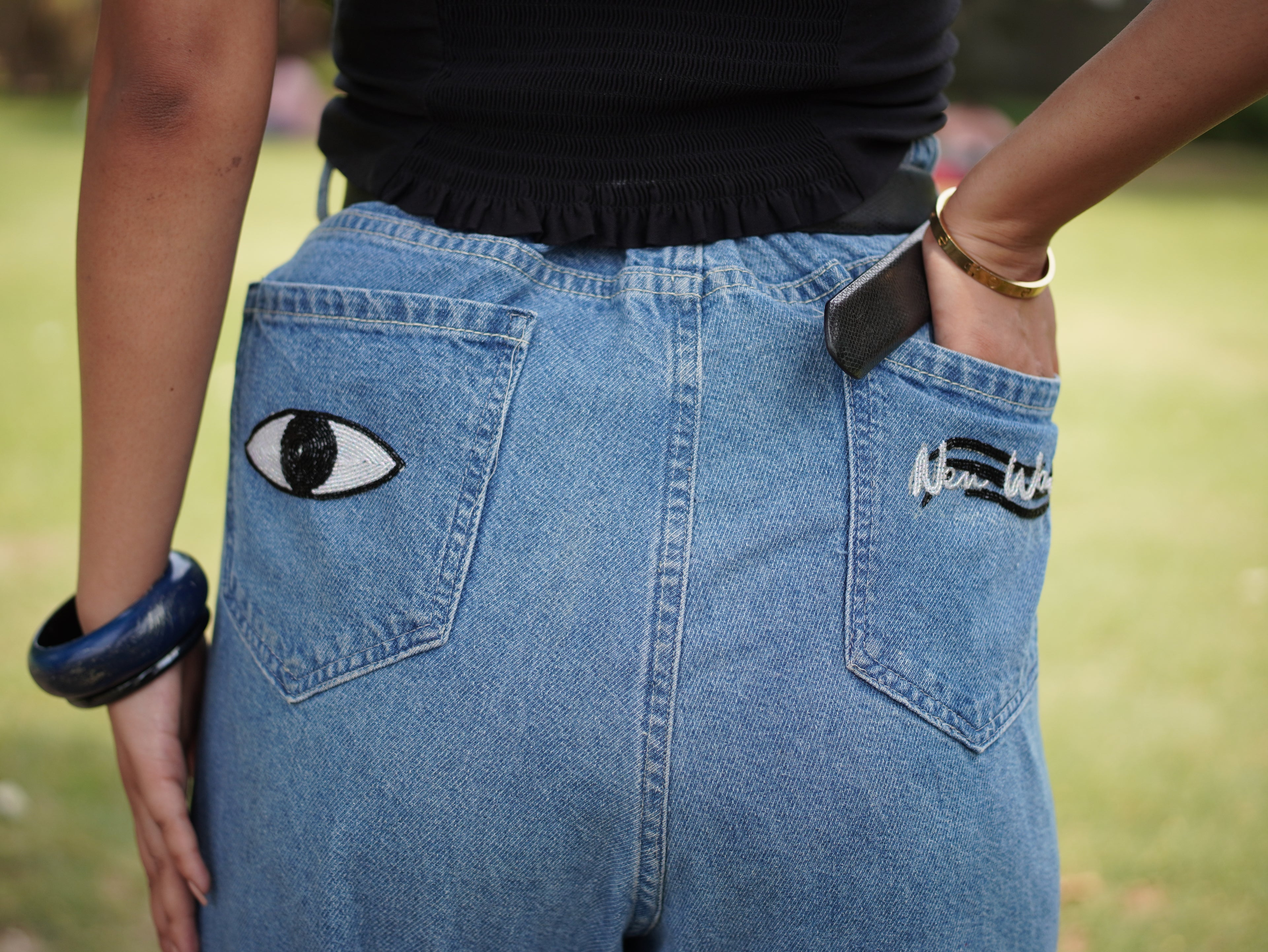 Pretty Mess Denim Jeans - back view denim jeans
