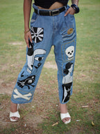 Pretty Mess Denim Jeans - front view styled look
