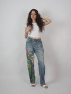 Vintage Muse Denim front view – embroidered vintage denim